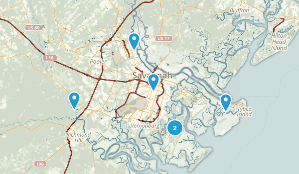 Savannah, Georgia Map