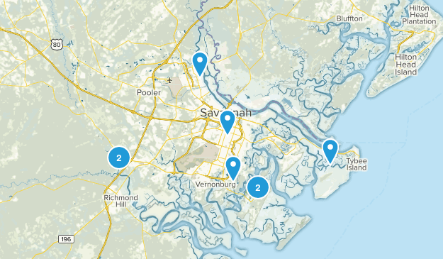 Savannah, Georgia Map