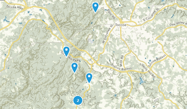 Toccoa, Georgia Map