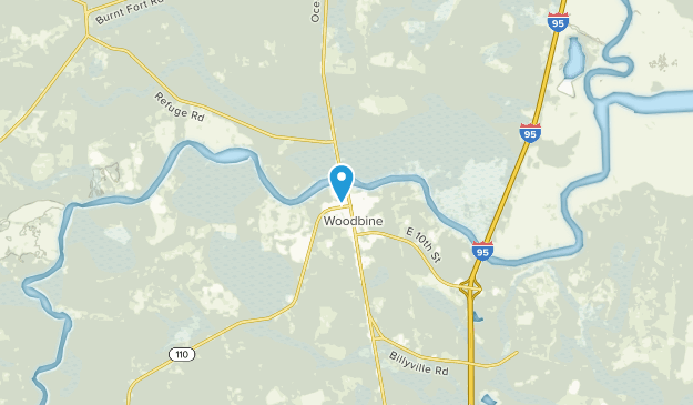 Woodbine, Géorgie Map