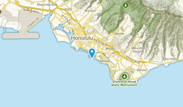 Ala Moana, Hawaii Map