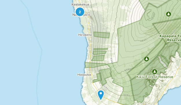 Captain Cook, Hawaii Map