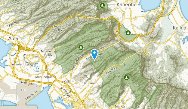 Kalihi Valley, Hawaii Map