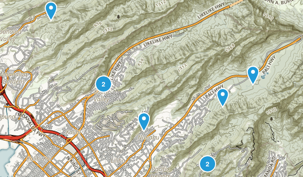 Urban Honolulu, Hawaii Map