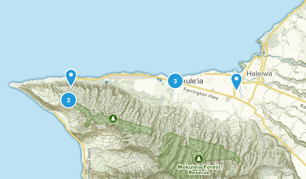 Waialua, Hawaii Map