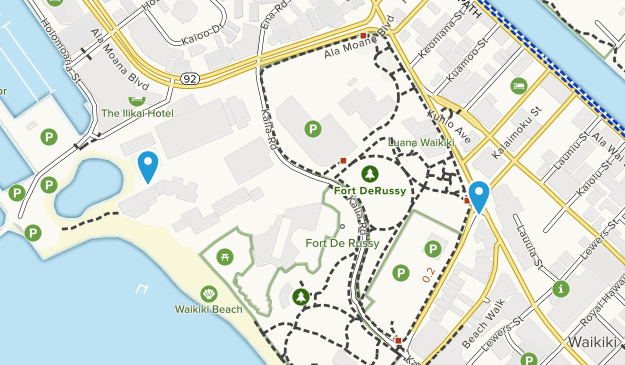 Waikiki, Hawaii Map