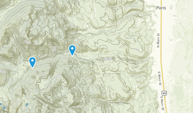 Bloomington, Idaho Map