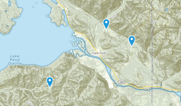 Clark Fork, Idaho Map