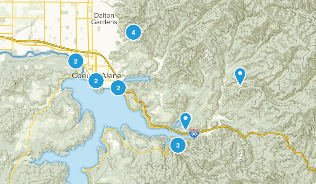 Coeur d'Alene, Idaho Map