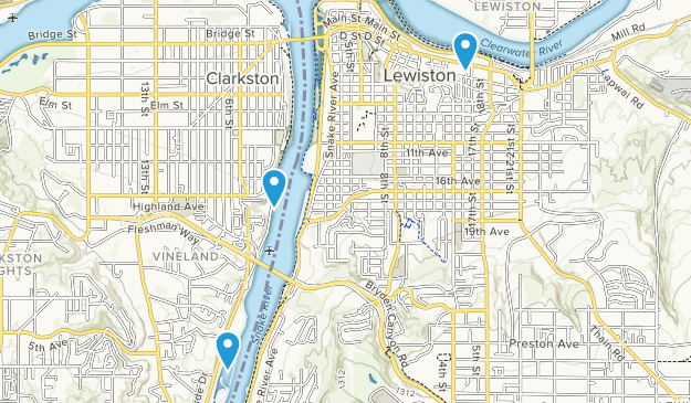 Lewiston, Idaho Map