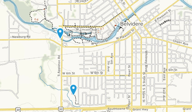 Belvidere, Illinois Map