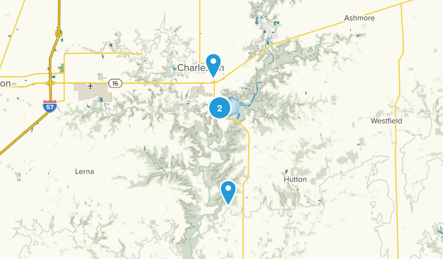 Charleston, Illinois Map