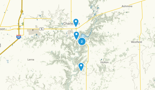 Charleston, Illinois Map