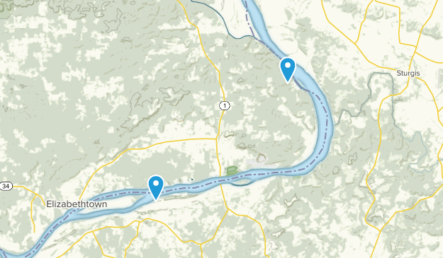 Elizabethtown, Illinois Map