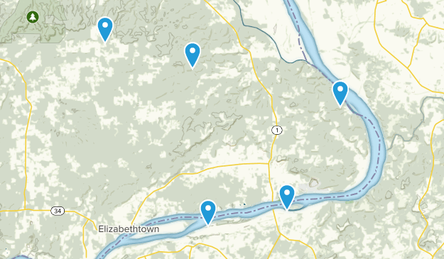 Elizabethtown, Illinois Map