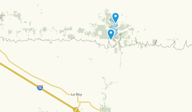 Le Roy, Illinois Map