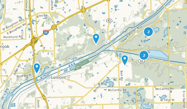 Lemont, Illinois Map