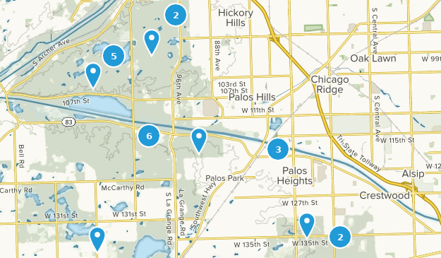 Palos Heights, Illinois Map