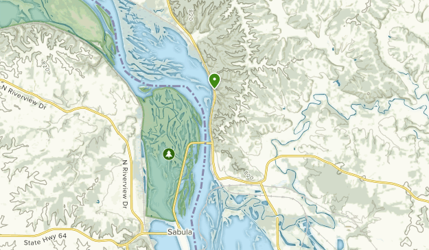 Map of the best trails in Savanna, Illinois