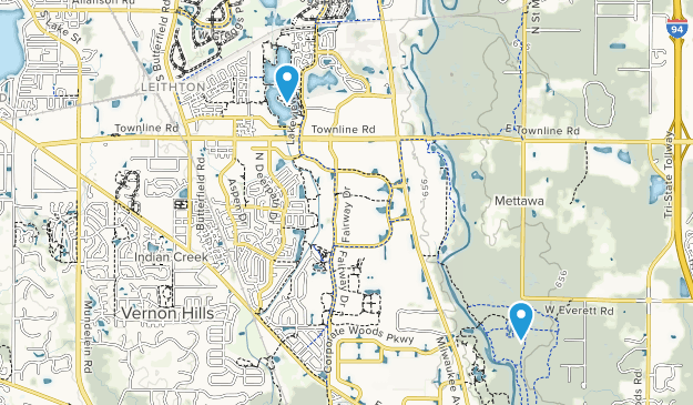 Vernon Hills, Illinois Map