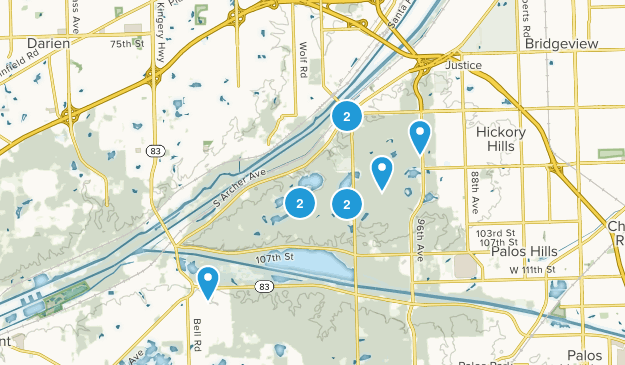 Willow Springs, Illinois Map