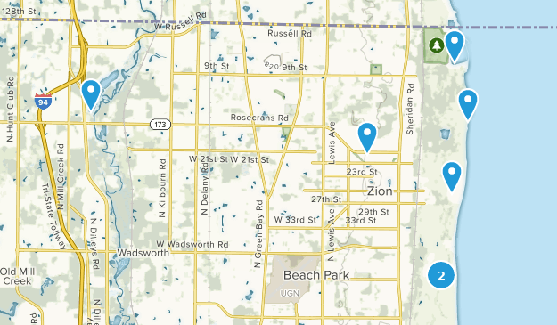 Zion, Illinois Map