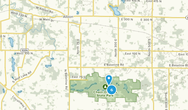 Albion, Indiana Map