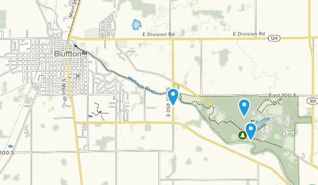 Bluffton, Indiana Map