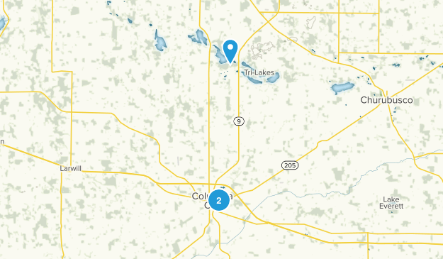 Columbia City, Indiana Map