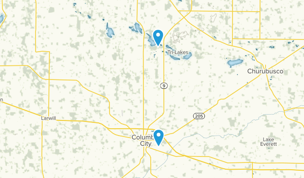 Columbia City, Indiana Map