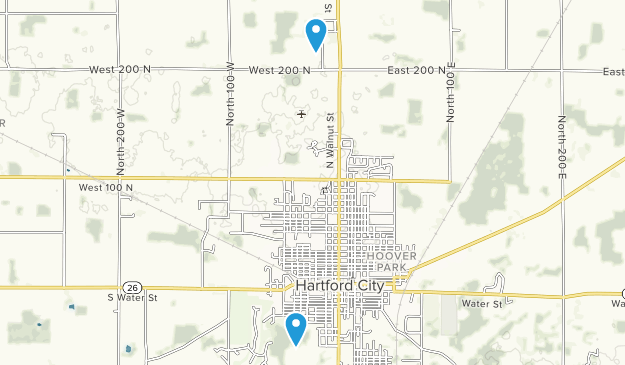 Hartford City, Indiana Map