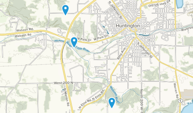Huntington, Indiana Map