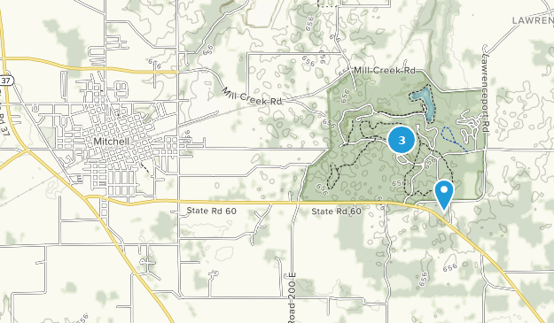 Mitchell, Indiana Map