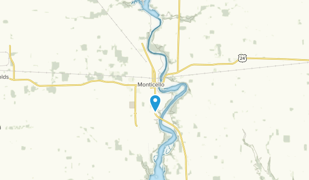 Monticello, Indiana Map