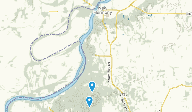 New Harmony, Indiana Map