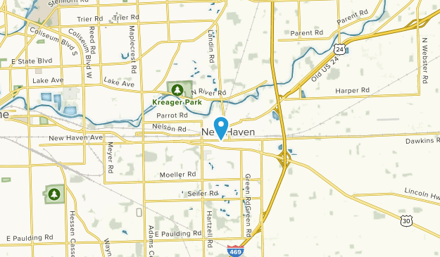 New Haven, Indiana Map