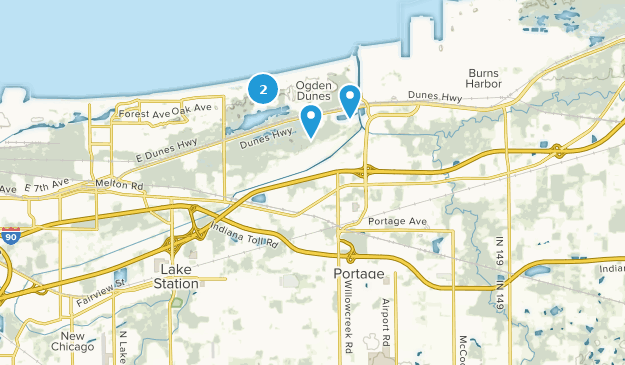 Portage, Indiana Map