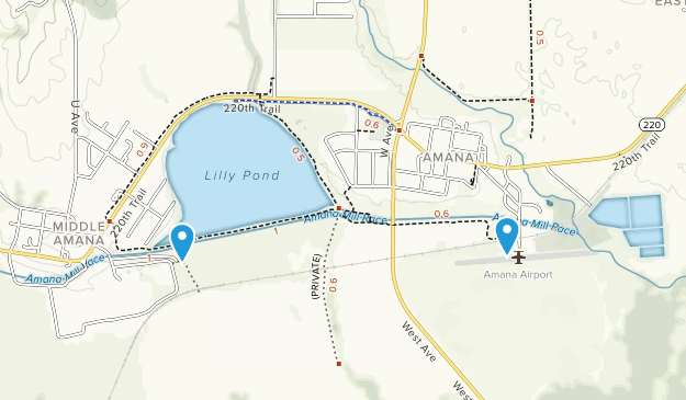 Amana, Iowa Map