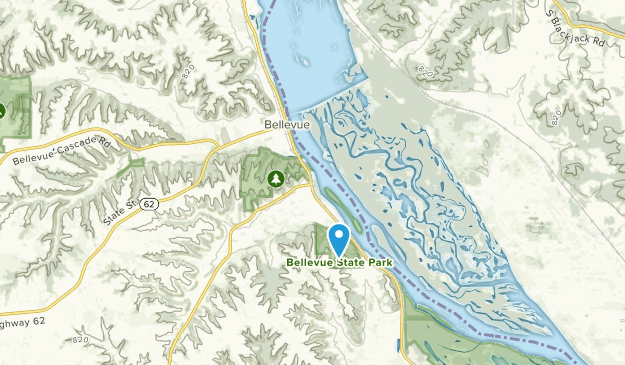 Bellevue, Iowa Map