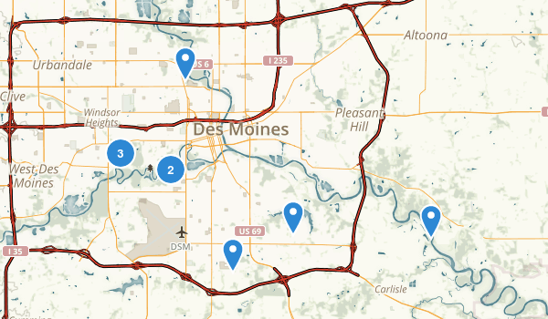 Des Moines, Iowa Map