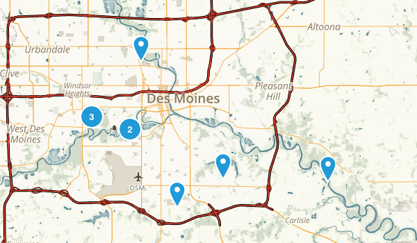 Des Moines, Iowa Map