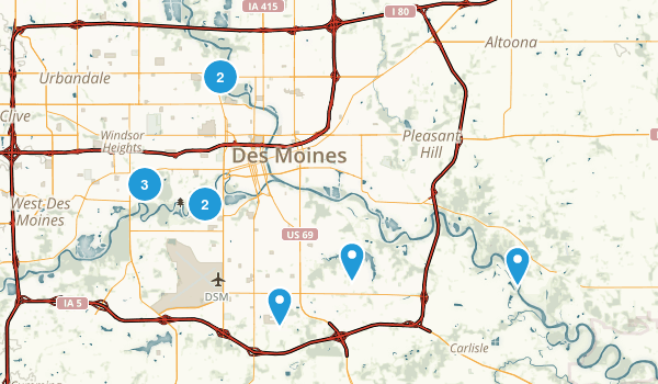 Des Moines, Iowa Map