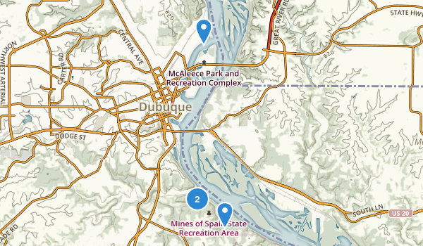 Dubuque, Iowa Map