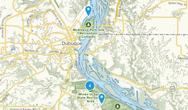 Dubuque, Iowa Map