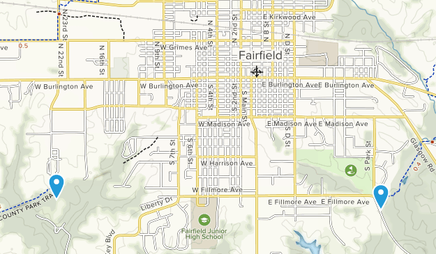 Fairfield, Iowa Map