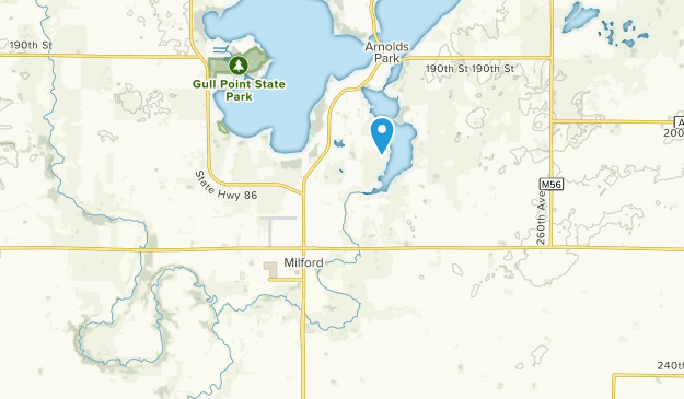 Milford, Iowa Map