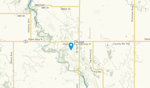 Osage, Iowa Map
