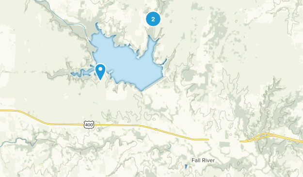 Fall River, Kansas Map