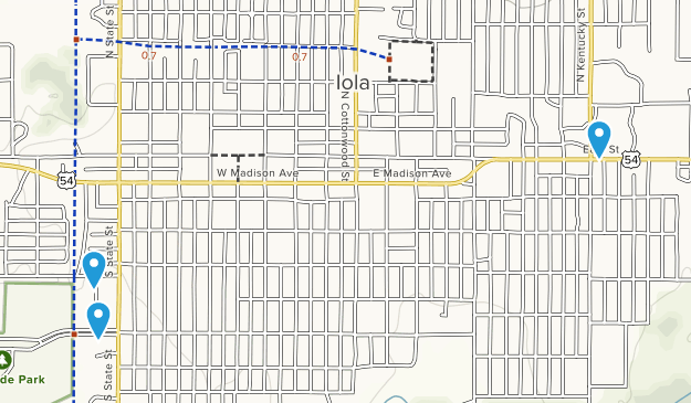 Iola, Kansas Map