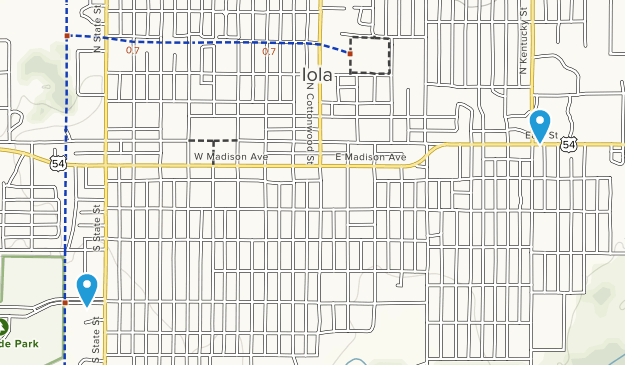 Iola, Kansas Map